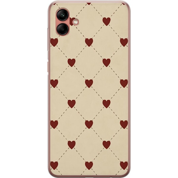 Samsung Galaxy A04 Genomskinligt Skal Heart Grid