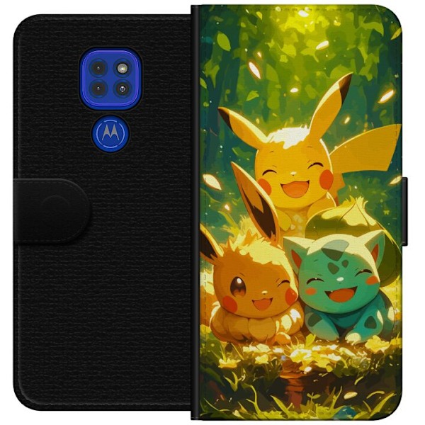 Motorola Moto G9 Play Tegnebogsetui Pixelmonster spillestil - farverig design til retro-elskende gamere