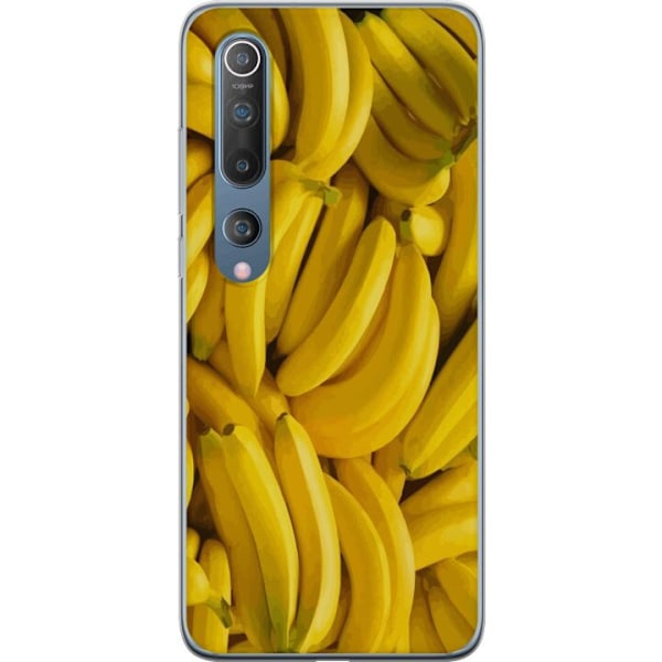 Xiaomi Mi 10 5G Genomskinligt Skal Banana Pattern – lekfullt mönster med gula bananer