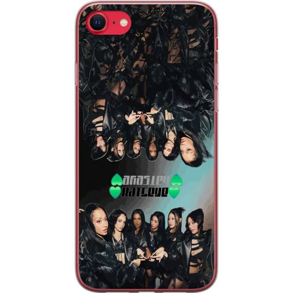Kompatibelt Mobildeksel til Apple iPhone 8 KATSEYE svart gruppcollage svart