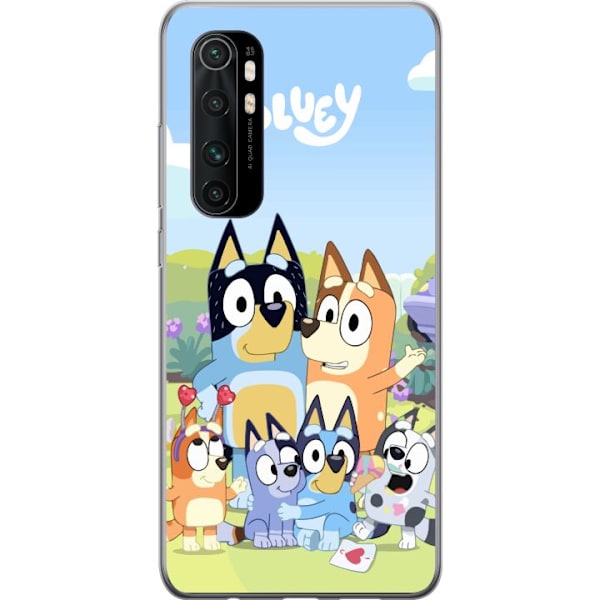 Xiaomi Mi Note 10 Lite Läpinäkyvä kuori Bluey puhelinkotelo koko perheen kanssa värikkäässä suunnittelussa
