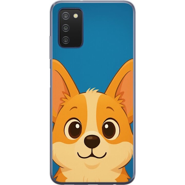 Samsung Galaxy A03s Läpinäkyvä kuori Hello Corgi