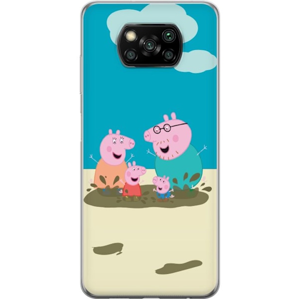 Xiaomi Poco X3 NFC Läpinäkyvä kuori Greta Possu Perhe Jori