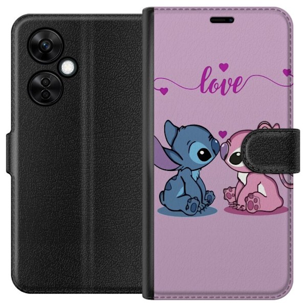 OnePlus Nord CE3 Tegnebogsetui Lilo & Stitch – Angel Edition
