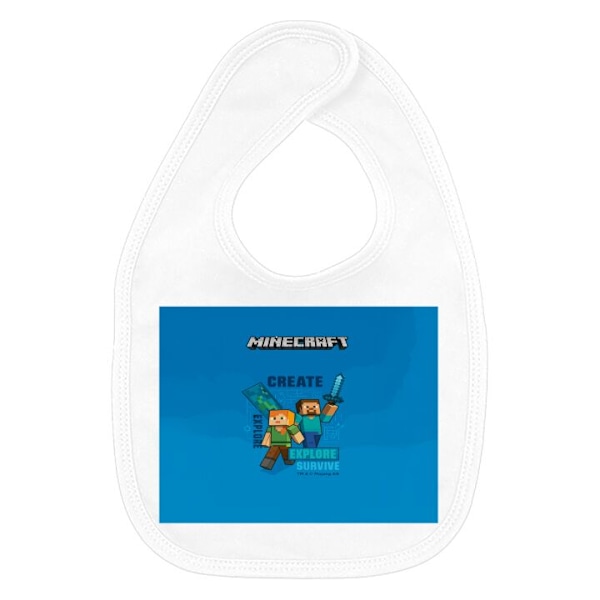 Bebis Haklapp Minecraft Caves Vit one size