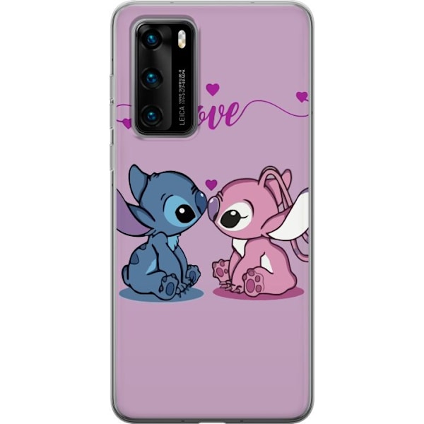 Huawei P40 Läpinäkyvä kuori Lilo & Stitch – Angel Edition