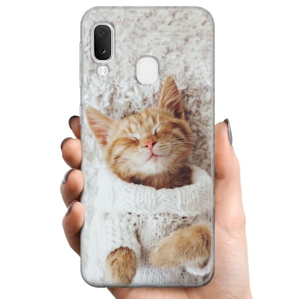Samsung Galaxy A20e TPU Mobildeksel Katt