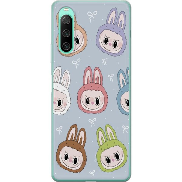 Sony Xperia 10 IV Genomskinligt Skal Pastel Labubu