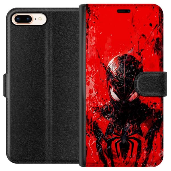 Kompatibelt Lommeboketui til Apple iPhone 8 Plus Spider Man