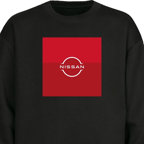 Sweatshirt til Voksne | Klassisk Collegebluse Nissan sort S