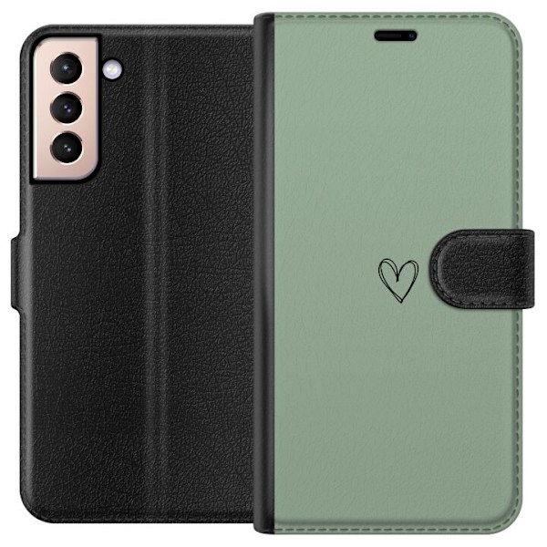 Samsung Galaxy S21 Plånboksfodral Hjärta