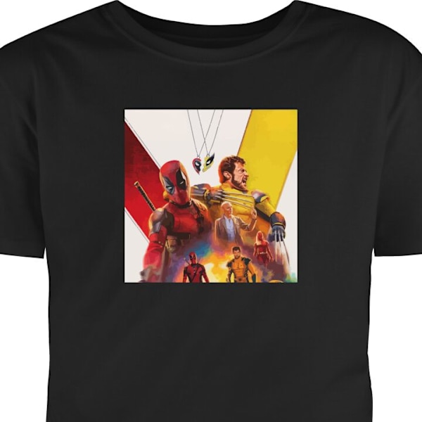 Barn-T-shirt | Bekväm T-shirt för Barn Wolverine Deadpool svart 7-8 År