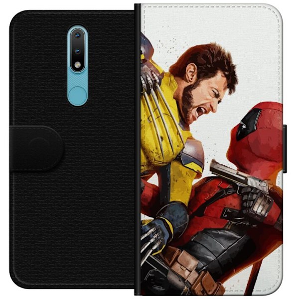 Nokia 2.4 Lompakkokotelo Deadpool & Wolverine