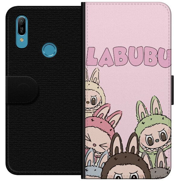 Huawei Y6 (2019) Lompakkokotelo Labubu Pop Mart Hahmot Keräilykohteet Suosittu Hahmosarja Suunnittelu Pop Mart Leikkikalutaide Aihe