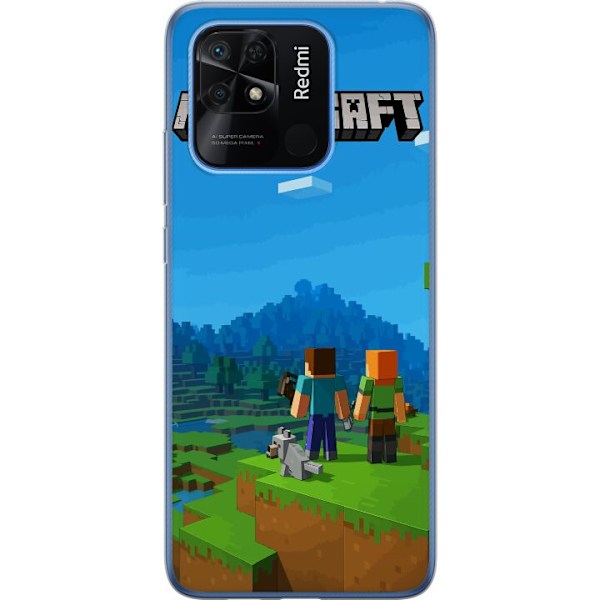 Xiaomi Redmi 10C Läpinäkyvä kuori Minecraft Key Art
