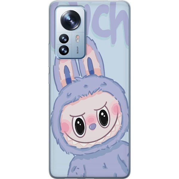 Xiaomi 12 Pro Läpinäkyvä kuori Sininen Jänis Labubu