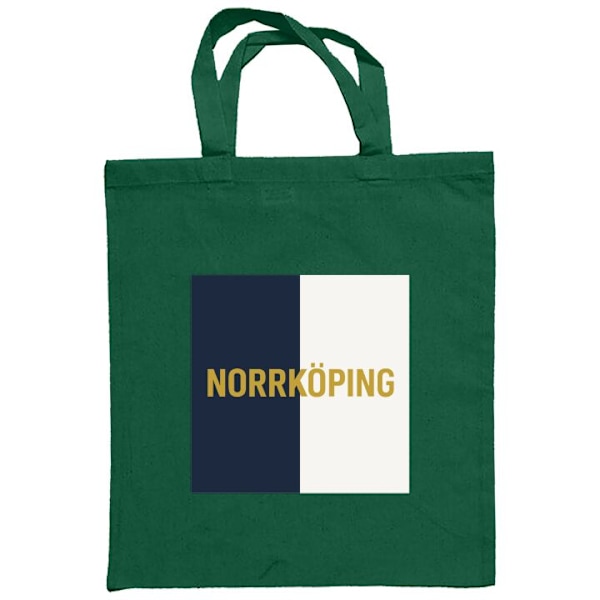 Mulepose | Holdbar Indkøbstaske i Stof Norrköping – fodbold Mørkegrøn one size