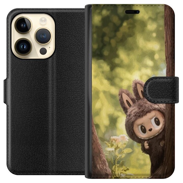 Apple iPhone 14 Pro Tegnebogsetui Labubu Graffiti Vibes – Gadekunst i monsterform