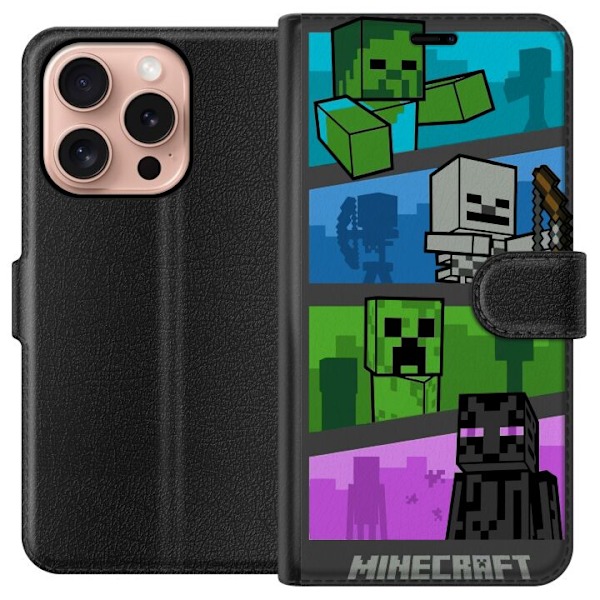 Apple iPhone 16 Pro Lommeboketui Minecraft