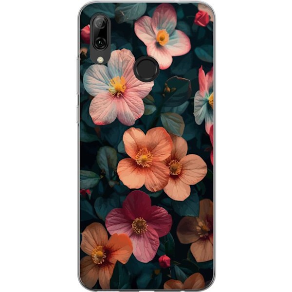 Huawei P smart 2019 Genomskinligt Skal Blommor