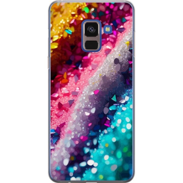 Samsung Galaxy A8 (2018) Läpinäkyvä kuori Glitter