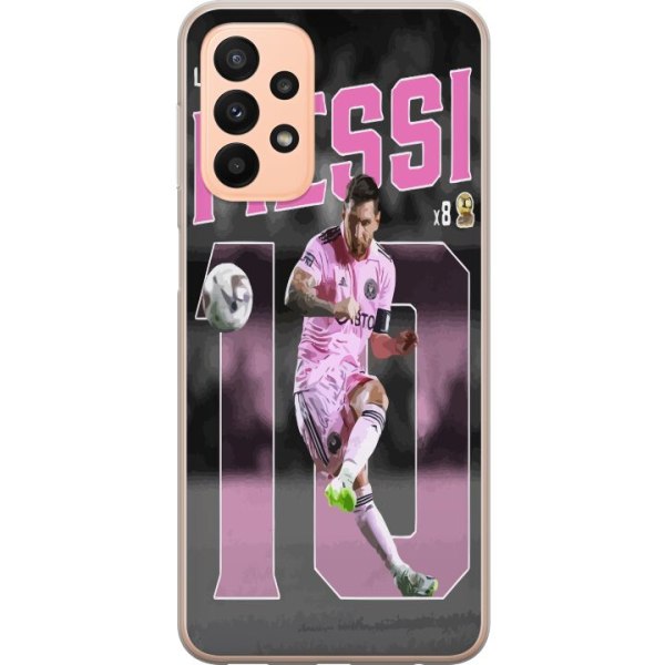 Samsung Galaxy A23 5G Genomskinligt Skal Lionel Messi - Rosa