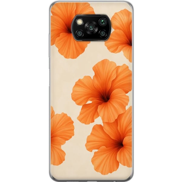 Xiaomi Poco X3 NFC Läpinäkyvä kuori Papaya Punch