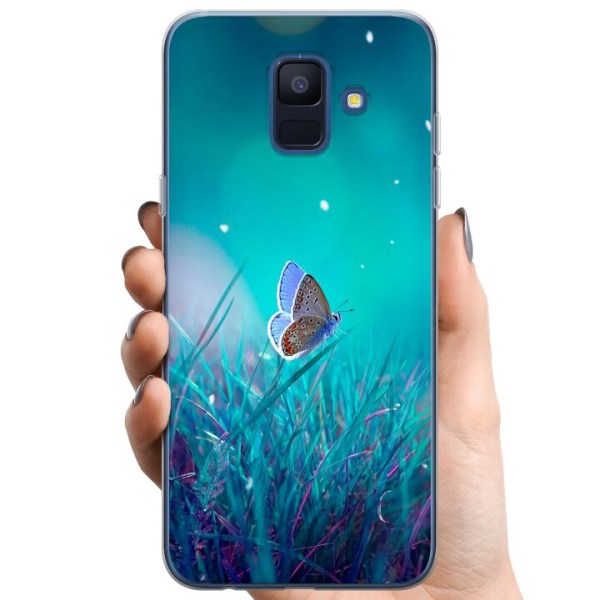Samsung Galaxy A6 (2018) TPU Mobilcover Magisk Sommerfugl