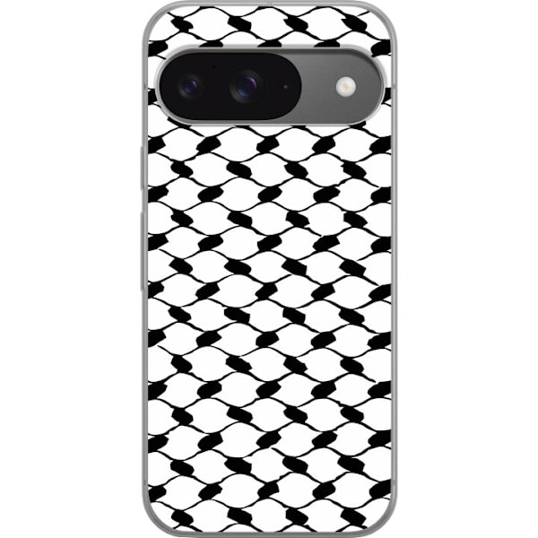 Google Pixel 9 Läpinäkyvä kuori Keffiyeh kuvio