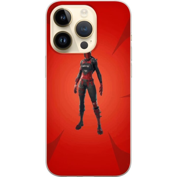 Apple iPhone 15 Pro Gennemsigtig cover Fortnite - Rød Ridder