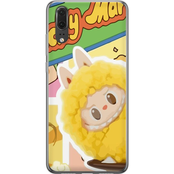Huawei P20 Genomskinligt Skal Labubu Wacky Mart Pop Mart Serie Samlarfigur Söt Design Populärt Motiv Figurserie Kreativ Art Toy