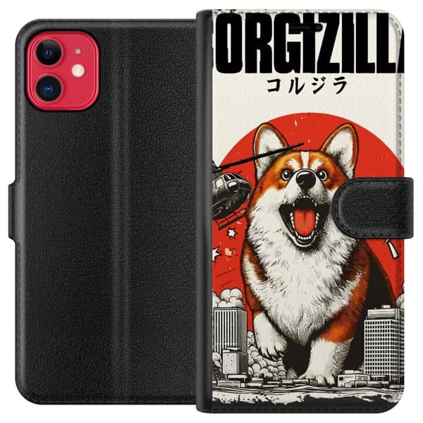 Kompatibel Tegnebogsetui til Apple iPhone 11 Corgizilla