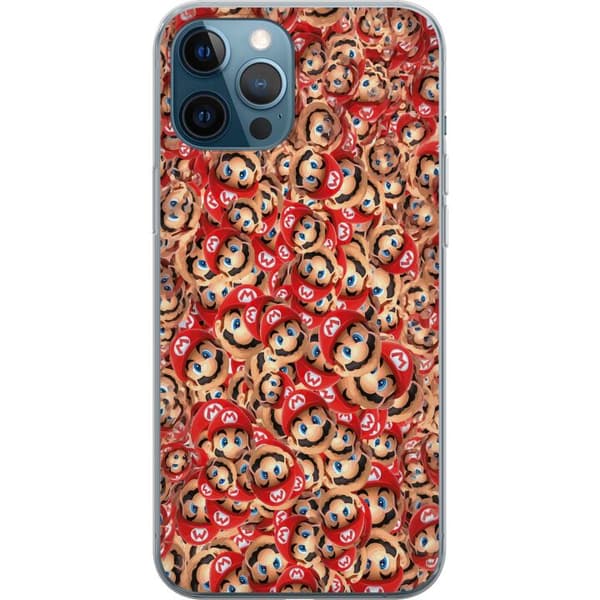 Kompatibelt Mobildeksel til Apple iPhone 12 Pro Super Mario mönster rød