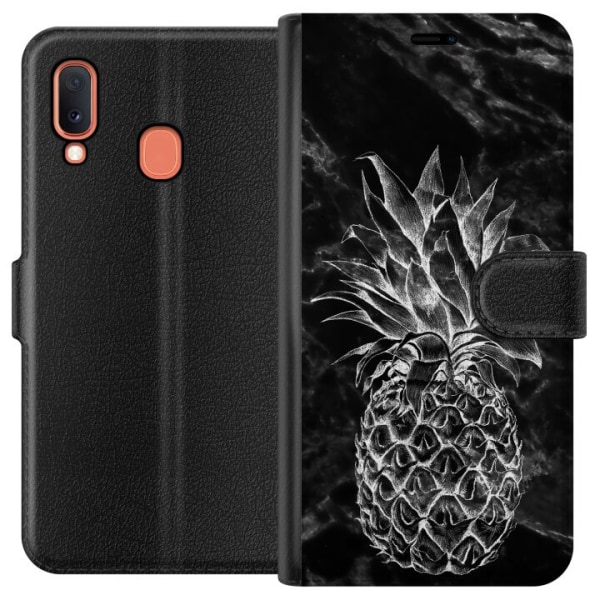 Samsung Galaxy A20e Plånboksfodral Marmor Ananas