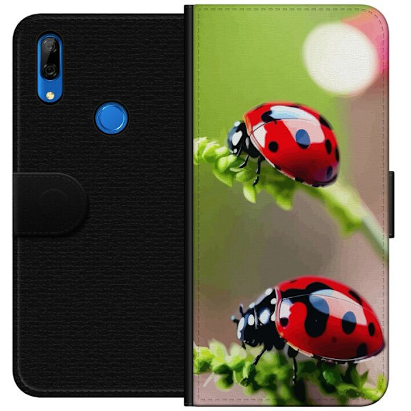Huawei P Smart Z Lompakkokotelo Leppäkerttu Hyönteinen Onni Symboli Luontoaihe Suosittu Graafinen Motiivi Koristelu Kesäkiertue