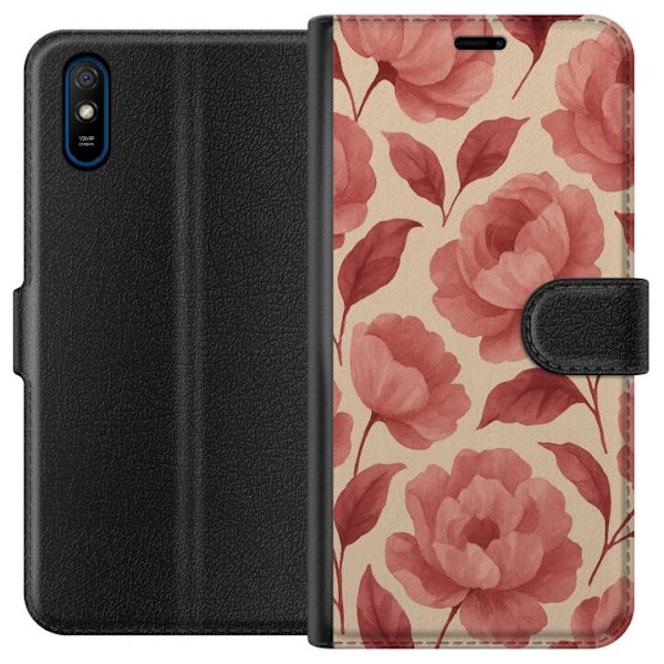 Xiaomi Redmi 9A Plånboksfodral Rose Bloom
