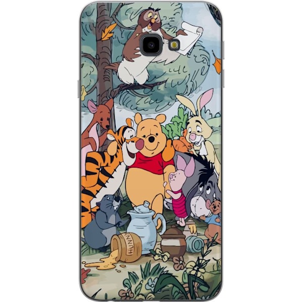 Samsung Galaxy J4+ Gennemsigtig cover Nalle Puh og hans venner