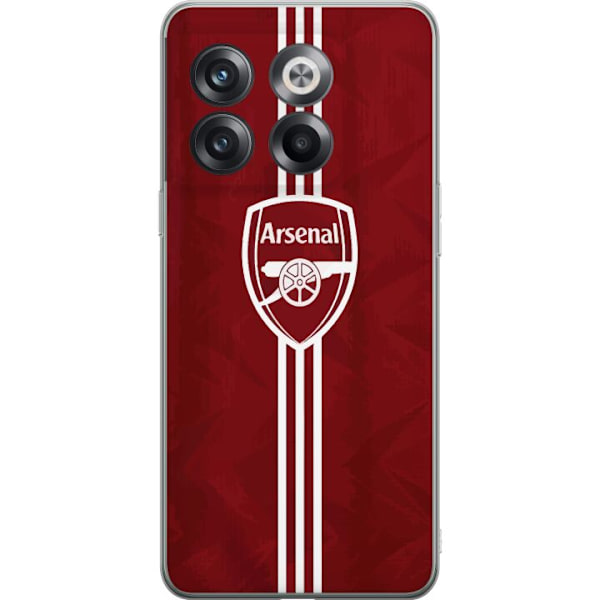 OnePlus 10T Läpinäkyvä kuori Arsenal Emblem Jalkapallo Premier League Seuravaakuna Punainen Valkoinen Ikoninen Fanit Lontoo Urheilu Motiivi
