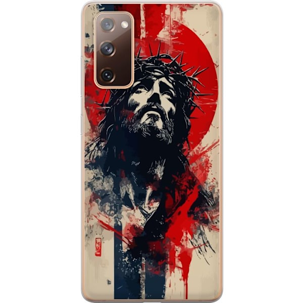 Samsung Galaxy S20 FE Läpinäkyvä kuori Jeesus ristillä - kristillinen aihe vahvalla symboliikalla uskosta ja toivosta