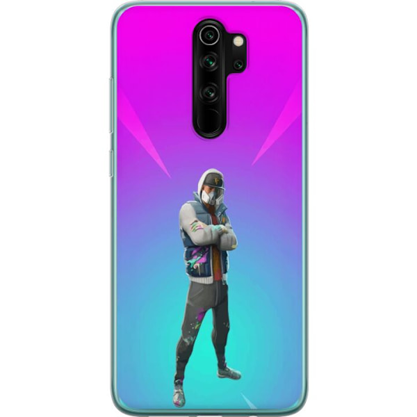 Xiaomi Redmi Note 8 Pro  Läpinäkyvä kuori musta ritari fortnite