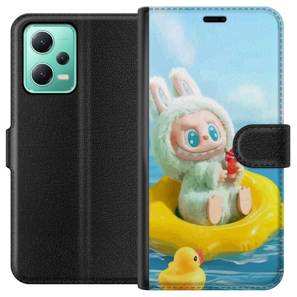 Xiaomi Redmi Note 12 Lompakkokotelo Labubu Stripe Attack - Rai