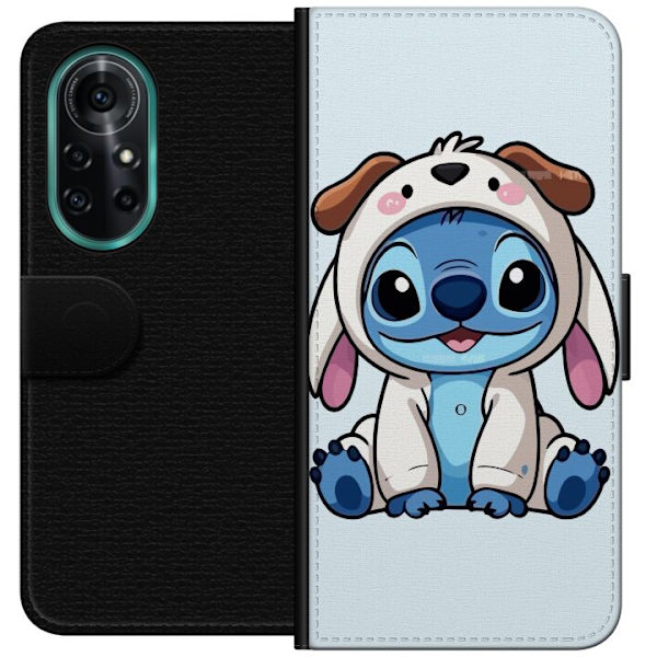 Huawei nova 8 Pro Lompakkokotelo Stitch Koirapuku Lilo & Stitch Disney Hauska Design Sininen Avaruusolento Sarjakuva Hahmo Suosittu Lapsille Suosittu