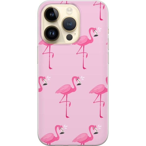 Apple iPhone 15 Pro Gennemsigtig cover Flamingo