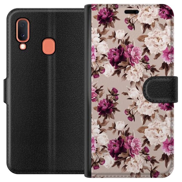 Kompatibel Tegnebogsetui til Samsung Galaxy A20e efflorescerende