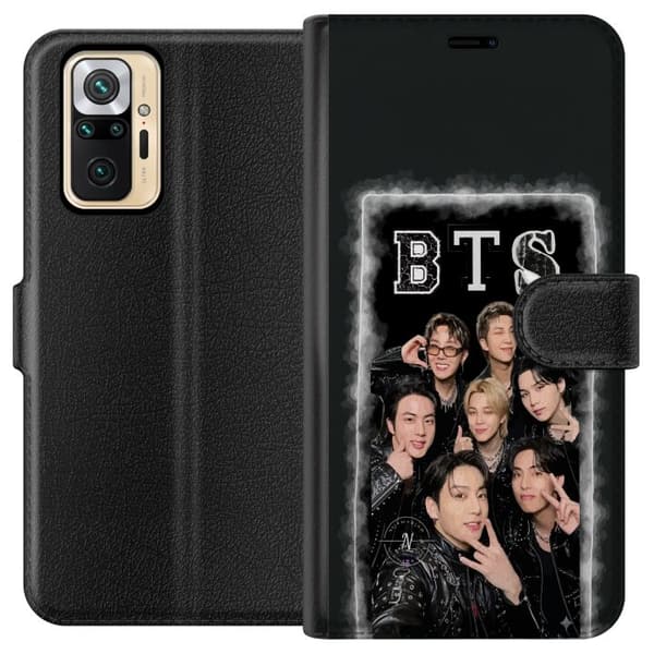 Kompatibel Tegnebogsetui til Xiaomi Redmi Note 10 Pro BTS-medlemmer poserer sammen i sorte outfits for en selfie sort