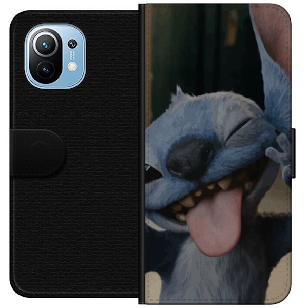 Xiaomi Mi 11 Tegnebogsetui Stitch Sød Alien - Blå Favorit fra Ydre Rummet