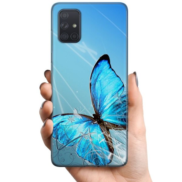 Samsung Galaxy A71 TPU Matkapuhelimen kuori Perhonen