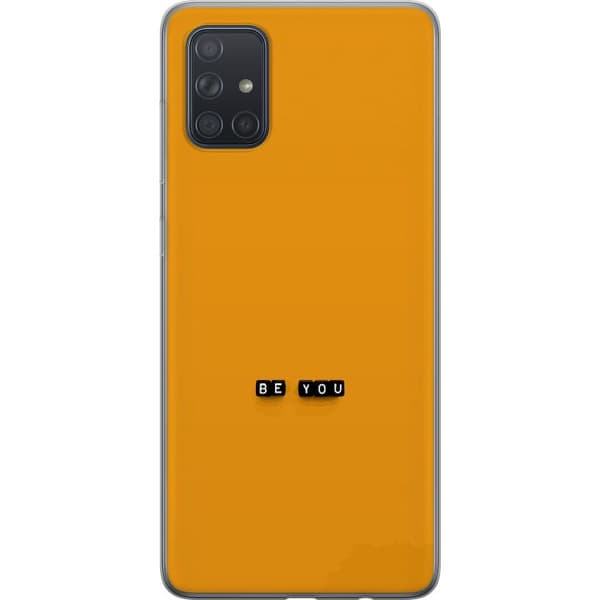 Kompatibelt Mobildeksel til Samsung Galaxy A71 Be You text oransje