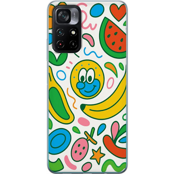 Xiaomi Poco M4 Pro 5G Genomskinligt Skal Butterfly Veil