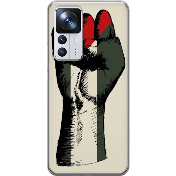 Xiaomi 12T Pro Läpinäkyvä kuori Käsi sidottu Palestinan v